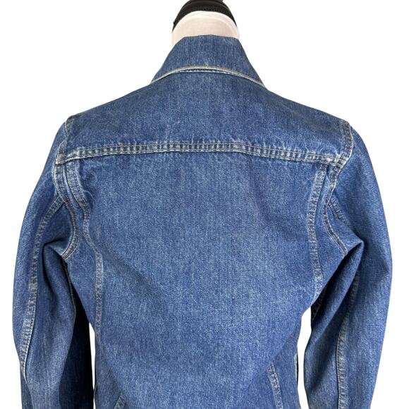 Vintage Learsi Medium Wash Denim 100% Cotton Jean Jacket - Picture 6 of 14